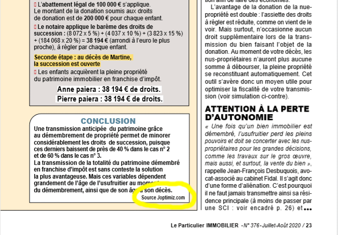 Le Particulier — Juillet / Août 2020